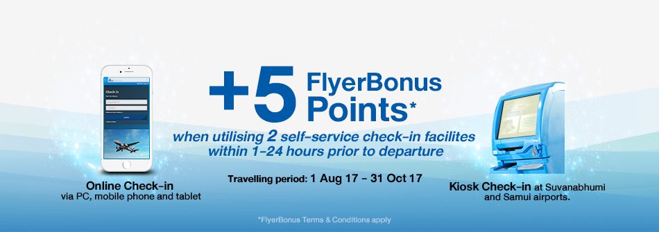 Additional 5 Points Giveaway On Self Service Check In Online